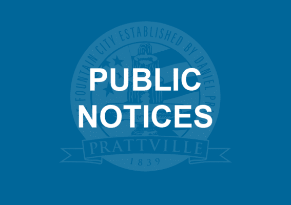 City of Prattville Public Notices