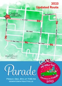 2023 Christmas Parade Route Map