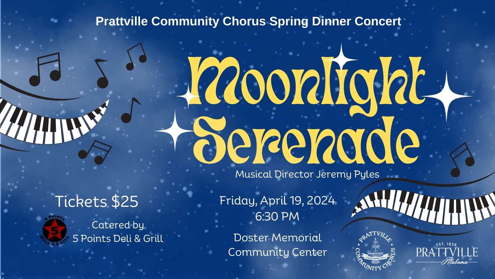 Midnight Serenade Concert and Dinner presented by the Prattville Community Chorus