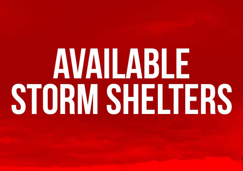 Severe Weather Storm Shelters Available 3/15 - City of Prattville